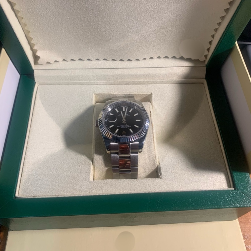 Luxury Silver and Black Watch